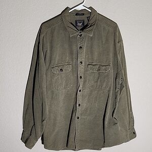 Arrow Workwear Mens Shirt green brushed flannel like size XXL cotton button gone
